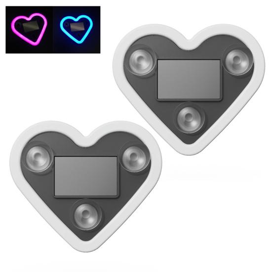 

Светодиодная неоновая лампа в форме сердца на солнечной батарее для окна автомобиля, беспроводная автомобильная лампа для создания атмосферы, 5 режимов, украшение салона автомобиля с присосками B