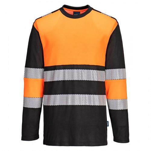 

Portwest Mens PW3 Cotton High-Vis T-Shirt M чорний/помаранчевий