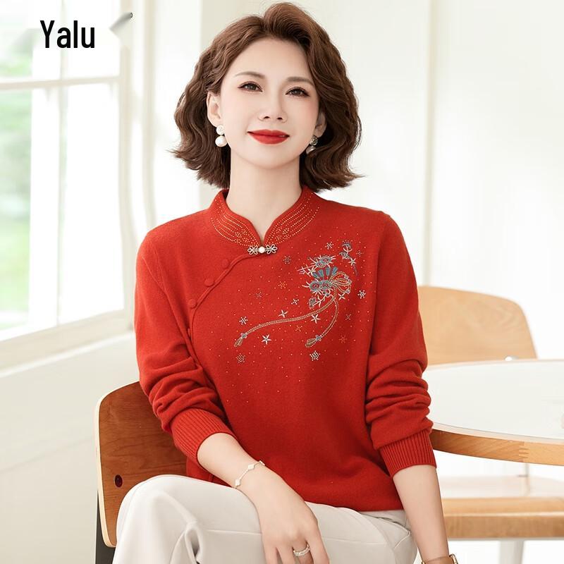 Yalu Women's New Chinese Style Pure Wool Sweater