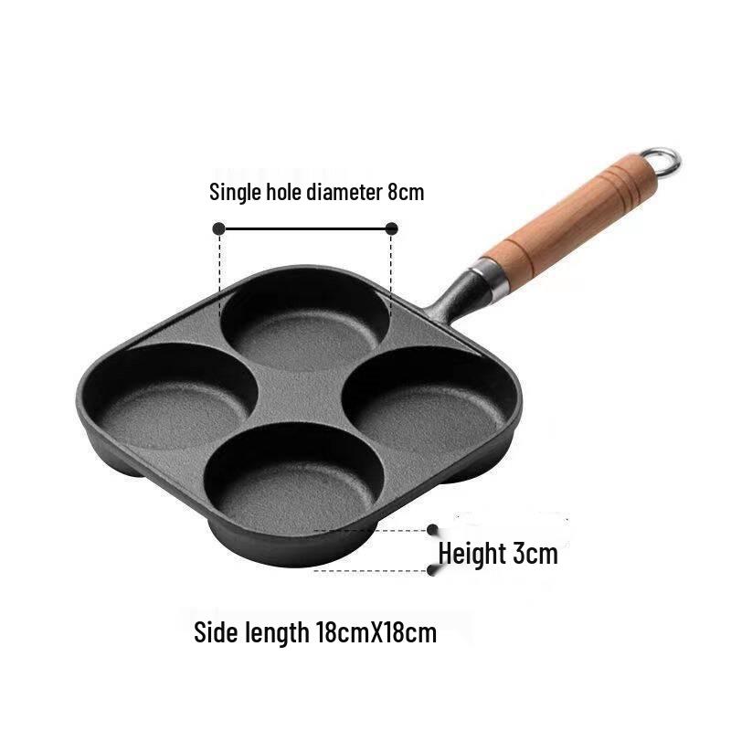 Non-Stick Cast Iron Egg Burger Mold & Dumpling Pan