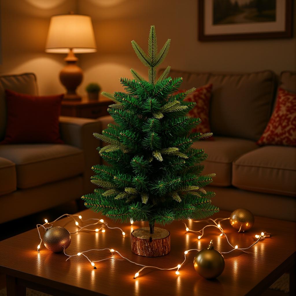 45cm/60cm Christmas Tree Decorations for Tabletop Mini Artificial Xmas Tree Holiday Home Office Decor
