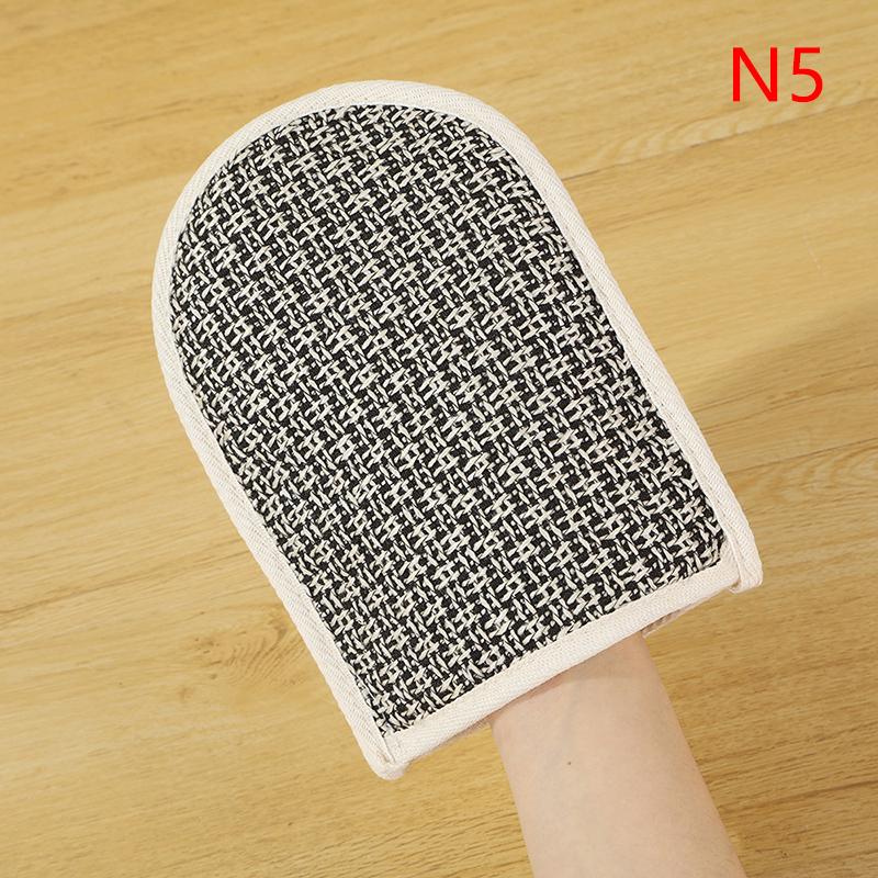 Weicher Natürlicher Sisalhandschuh Doppelseitiger Körperpeelingschwamm Duschkörper-Peelinghandschuh Für Dusche Spa Hautreinigung Badehandschuhe