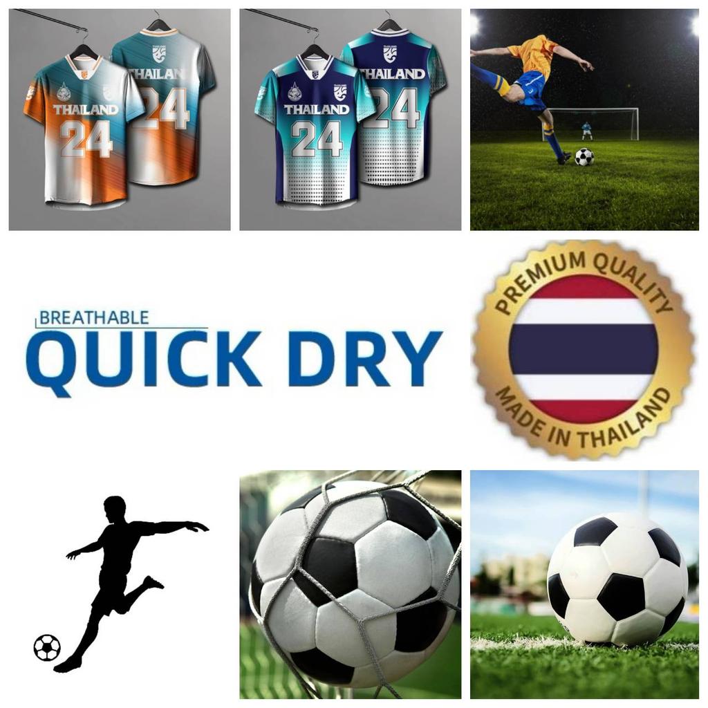 THAILAND Football Soccer V Neck Color Vintage Shirt National Elephant Logo Badge Unisex Men Women JERSEY Print Quick Dry Short Sleeve Uniform