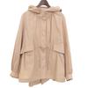 BALLSEY Excellent condition light taffeta hooded short coat, women's, beige, size 36, made in 1924 coat 36 beigeUsed