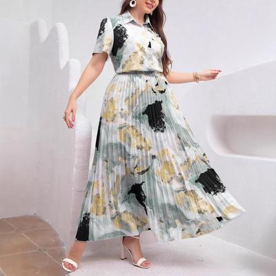 Elegantes Übergrößenkleid - Frühjahrs-/Herbstkollektion, limitierte Größen, Mode für den Weg zur Arbeit im Nahen Osten