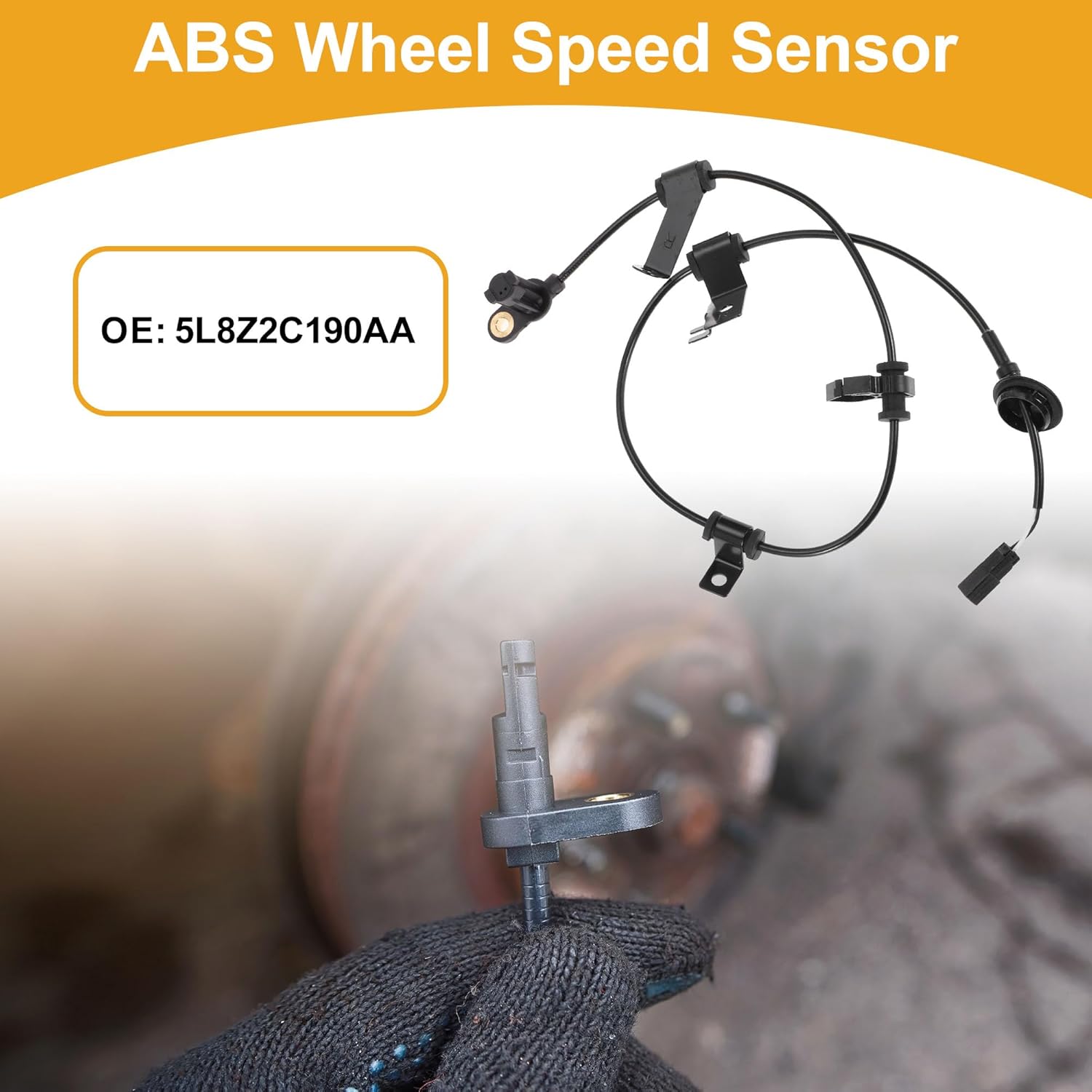 

ABS Wheel Speed Sensor No.5L8Z2C190AA Rear Right ABS Sensor Anti-lock Braking System Sensor for Ford Escape 2005-2008