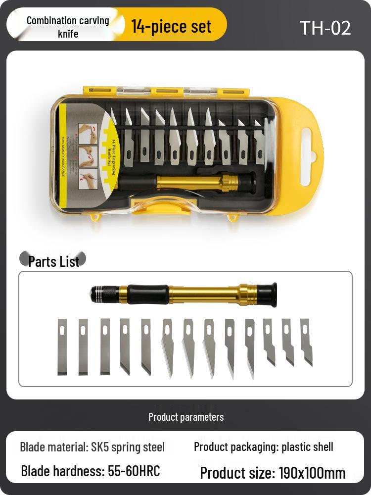 Handmade Carving Knife & Stamp Set for DIY Paper, Fruit, and Vegetable Engraving