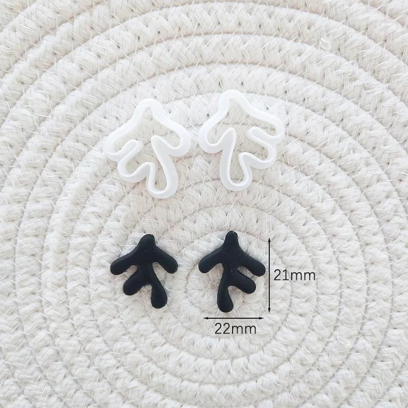 Moon Flower Coral Irregular Arch Shape Polymer Clay Cutter Handmade Plastic Pottery Polymer Cutter for Jewelry and Earring Shape