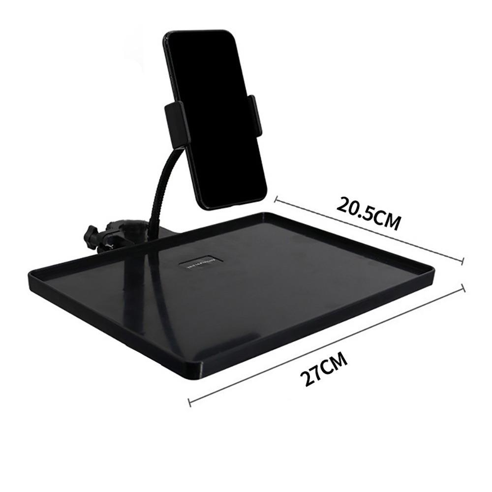 Universal Plastic Microphone Stand Tray Black Adjustable Clamp Phone Holder Tray Holder Live Streaming