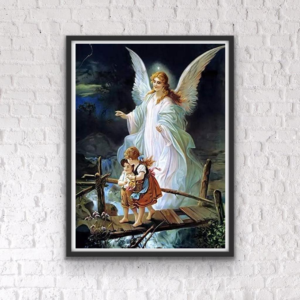 5D DIY Diamond Angel Blessing Stitch Kit Mosaic Diamond Embroidery Rose Full Round/Square Drill Home Decoration