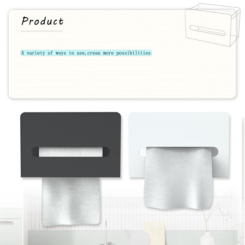Multifunction Punch-free Magnetic Home Tissue Box Carbon Steel Tissue Storage Box