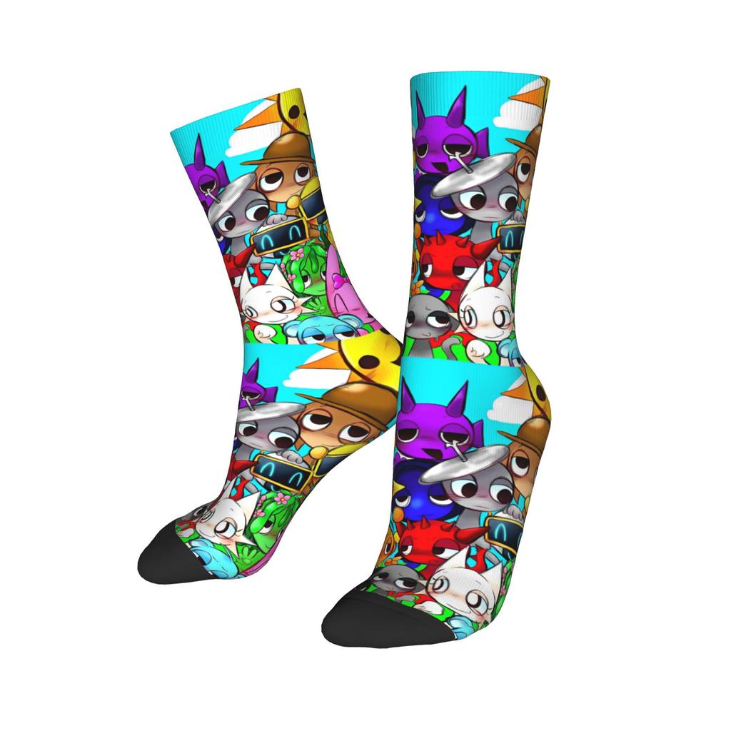 Sprunki Incredibox Socks for Women Men Breathable  Soft Long Socks Sweat Absorbing