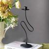 Home Decoration Irregular Candlestick Ornament Iron Candle Stand Creative Romantic Atmosphere Black Candlestick Decoration