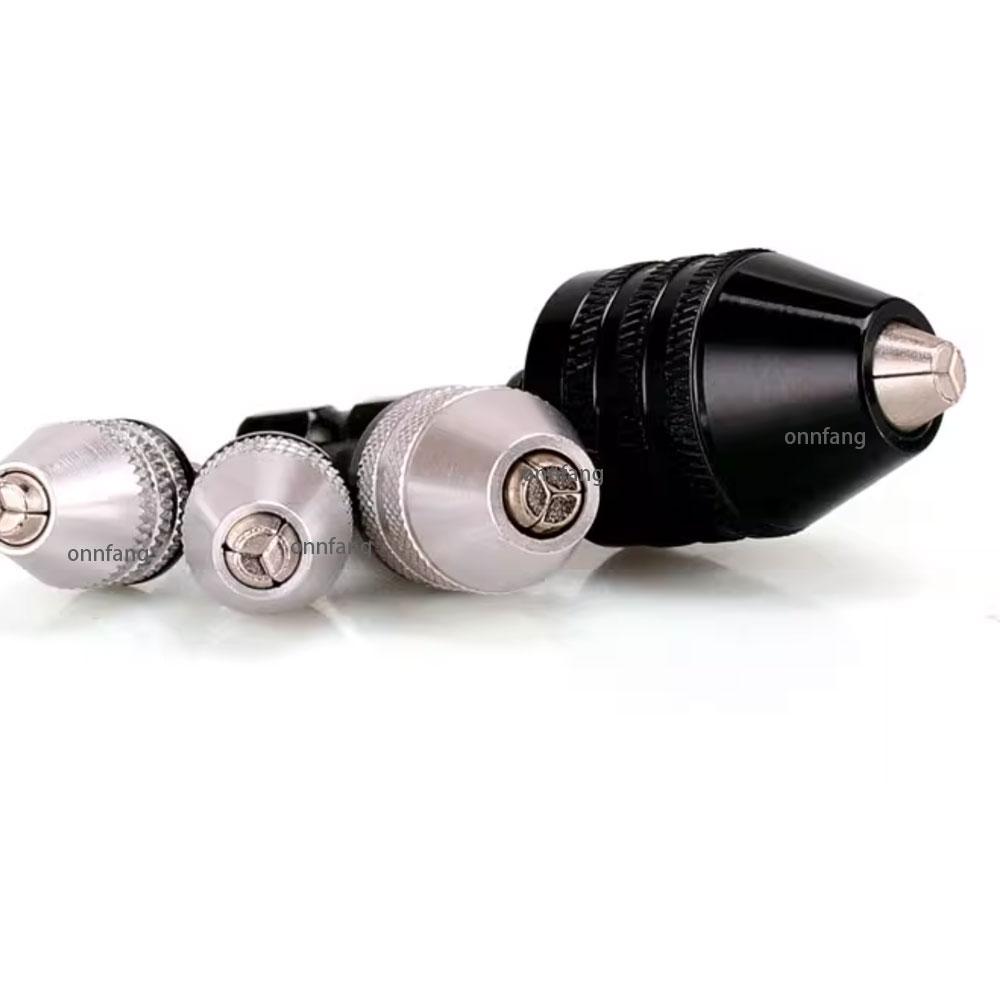 Snabbväxlande sexkantsskaft borrchuck trebackars självcentrerande chuck borr elektrisk fräs klämverktyg 1/4 tum 0,3-3,6/6,5 mm