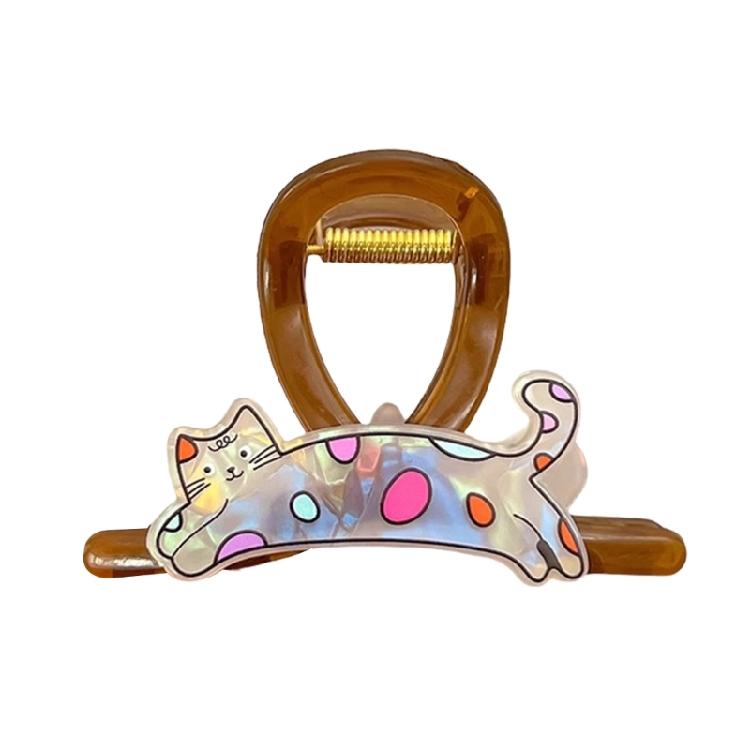 Acetic Acid Cartoon Dog/Cats Hair Claw Clip for Girls Animal Claw Clip Hair Styling Clip Elegant Hair Clamp for Daily Wear