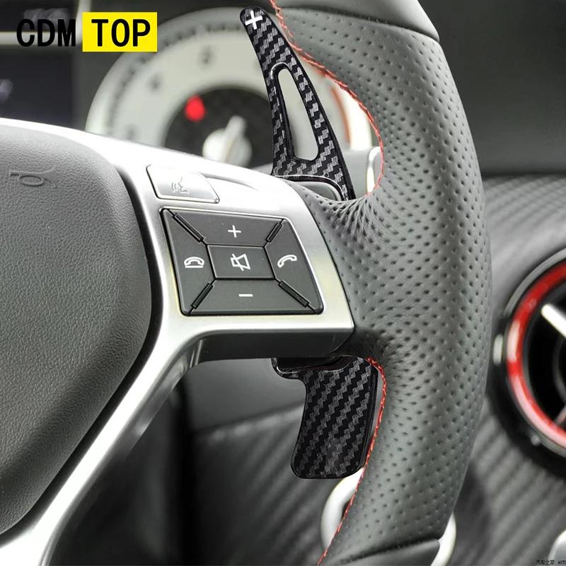 For Mercedes Benz A B E M Class W204 W212 GLK CLA GLA Car Steering Wheel Paddle Shift Extension Shifters DSG Car Sticker Styling