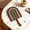 Handmade Straw Weaving Fan Natural Sea Grass Raffia Fan with Long