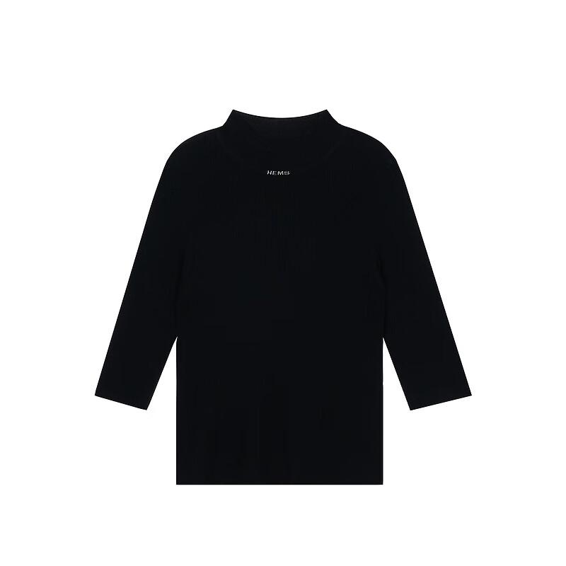 Herman's Women's Half-High Collar Mid-Sleeve Wool Knit Sweater