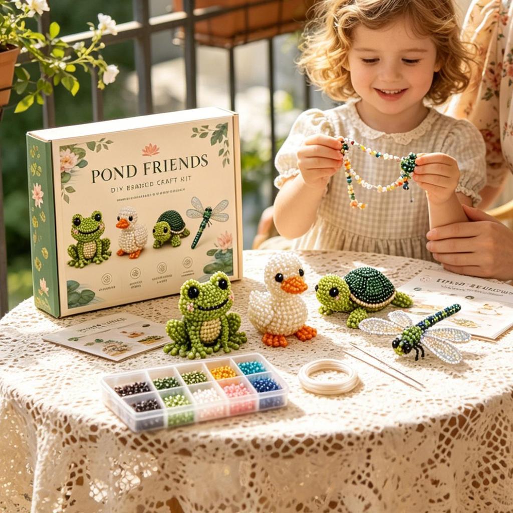 3D Beaded DIY Kit Animal Themed Beadwork Set Beginner Beading Craft Kit for Adults Enthusiasts Birthday Parties Rainy Days Stay