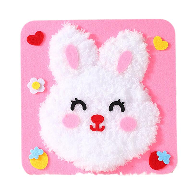 Diy Embroidery Doll Set For Kids, Sewing Arts And Crafts Kit, Easy To Do Cartoon Animal Sewing Projects Yarn Board