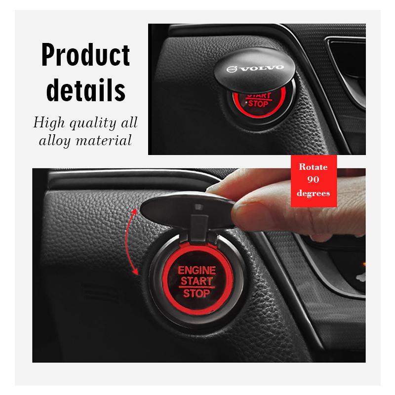 Universal Car One-Click Start Button Switch Accessories For Volvo V60 V50 V40 S80 S60 S90 C40 XC40 V70 XC70 XC60 XC90