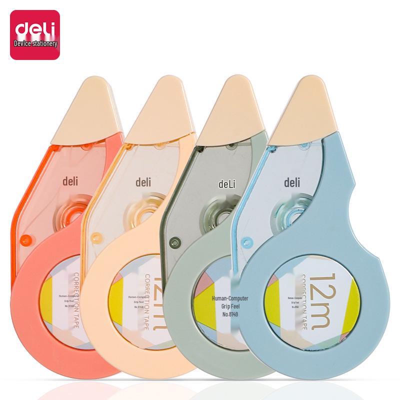 Deli 8145 Large Capacity Student Correction Tape, 30m - Durable Office Stationery Pack of 24 with Consolidated Shipping 12м