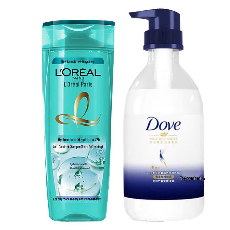 Dove Nourishing Body Wash & L Oreal Anti-Dandruff Shampoo Set