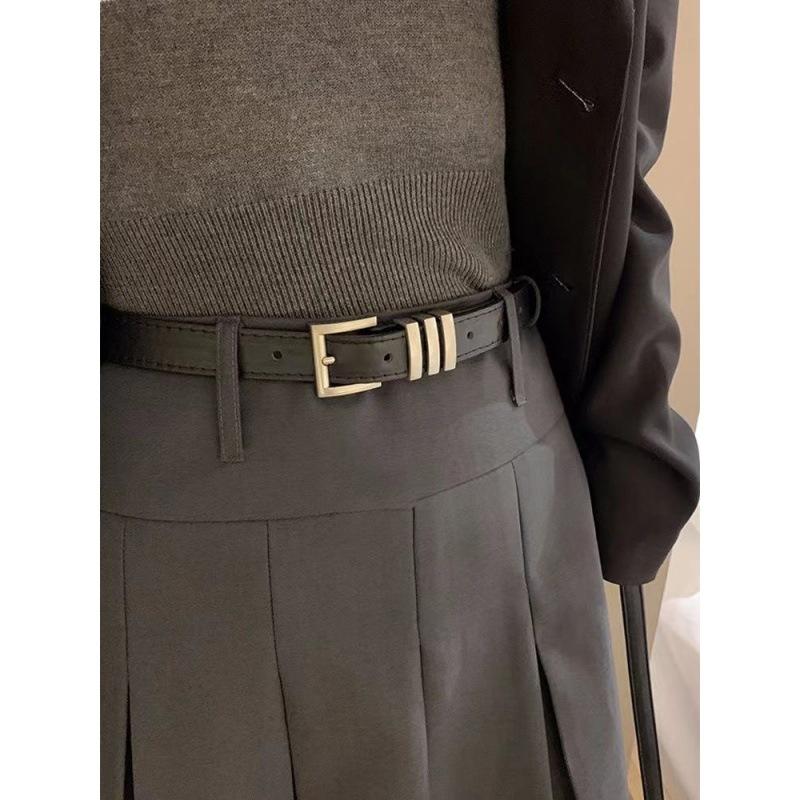 Stylish Womens 2024 Korean Fashion Jeans With Sophisticated Black Belt For Casual Chic