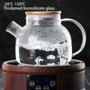 YWDL 1L/1.8L Set Teiera in Vetro Borosilicato Teiere Trasparenti con Tazza Filtro Rimovibile Beccuccio Articoli per Bevande per Tè Fiorito a Foglie Sfuse