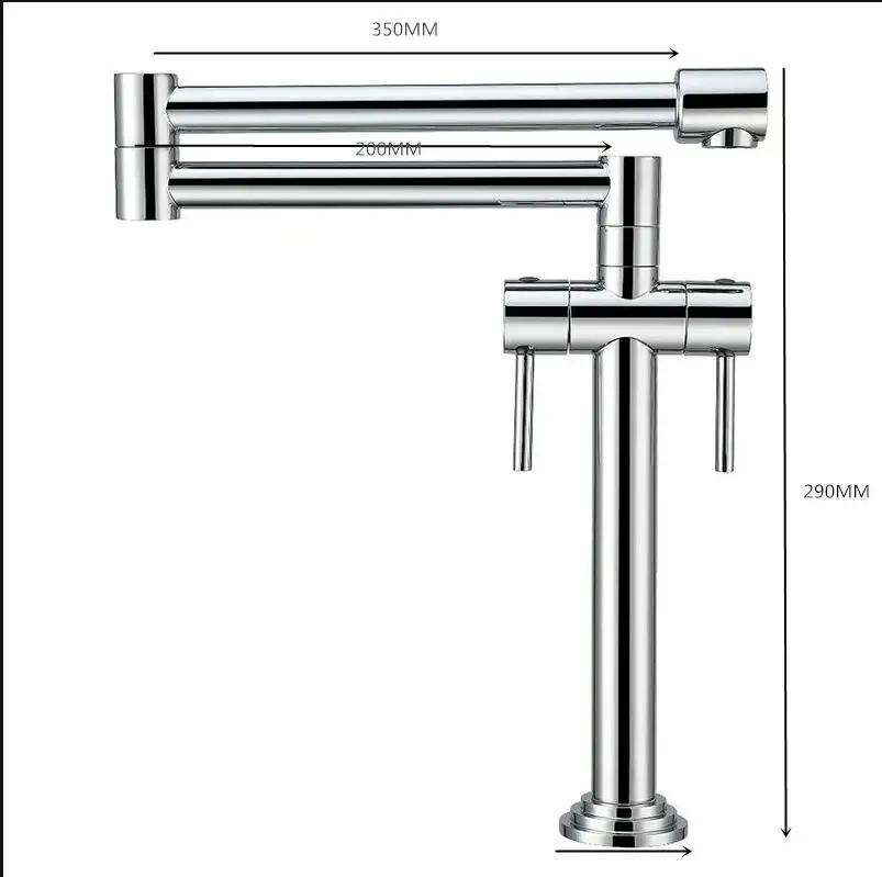 

Kitchen Faucet Solid Brass Crane For Kitchen Deck Mounted Sink Mixer Foldable Nickel Brushed/Gold/Chrome/ORB/Black