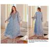 New 2025 Embroidered Abaya: Long Middle Eastern Muslim Women's Dress