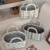 Large Capacity Laundry Storage Basket Hand-held Floral Organizers Basket  Desktop Storage