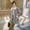 French Casual Corduroy Leather Windbreaker Jacket for Women Autumn New Temperament Age-reducing Top