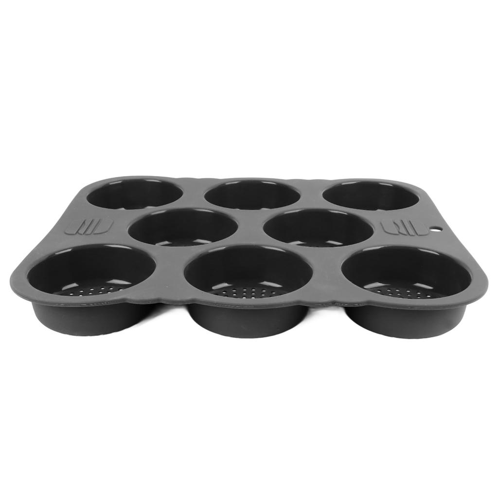 Hamburger Bun Mold Silicone 8 Cavity Easy Release Heat Resistant Hamburger Bread Bakery Pan for Kitchen