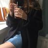 Dragon and Phoenix Woolen Coat Fashionable Mid-length Clip Loose Woolen Coat Women's Trend