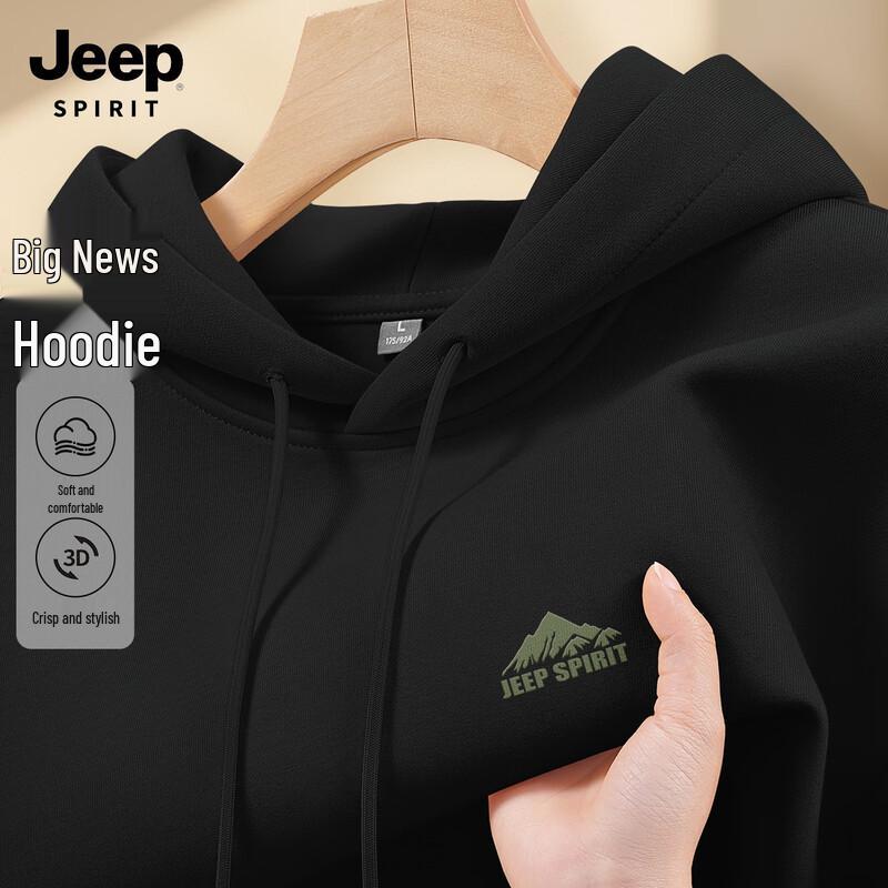 JEEP SPIRIT Men's 2025 Loose Fit Hooded Sweatshirt