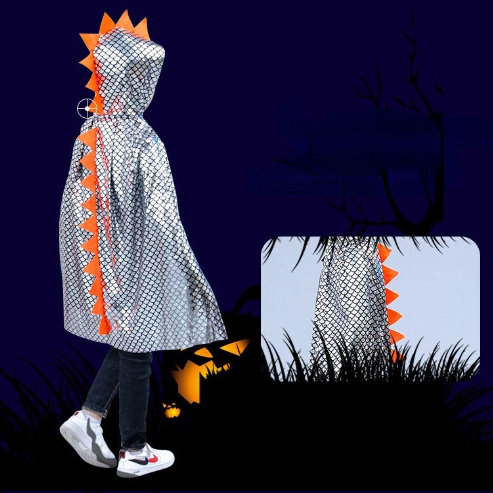 Kids Cartoon Children's Day Witch Halloween Party Cloak Dinosaur Cape Hooded Cloak Cosplay Costume