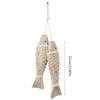 Wood Fish Pendant Set of 2 Decorative Home Hanging Decoration for Indoor Outdoor Garden Yard Decoration Gift
