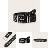 Fashionable Solid Color Star And Rivet Decor Women Belt For Casual Denim And Office Wear