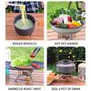 Outdoor Camp Cooker with Folding Pot Burners, Gas Stove Body, and Remote Hose Structure for Meal Heating Tasks Outdoor Use