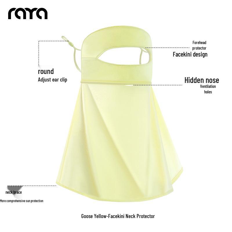 Riya Women's Ice Silk Anti-UV Sunscreen Mask - Thin, Breathable, Blush Gradient, Full Face Coverage