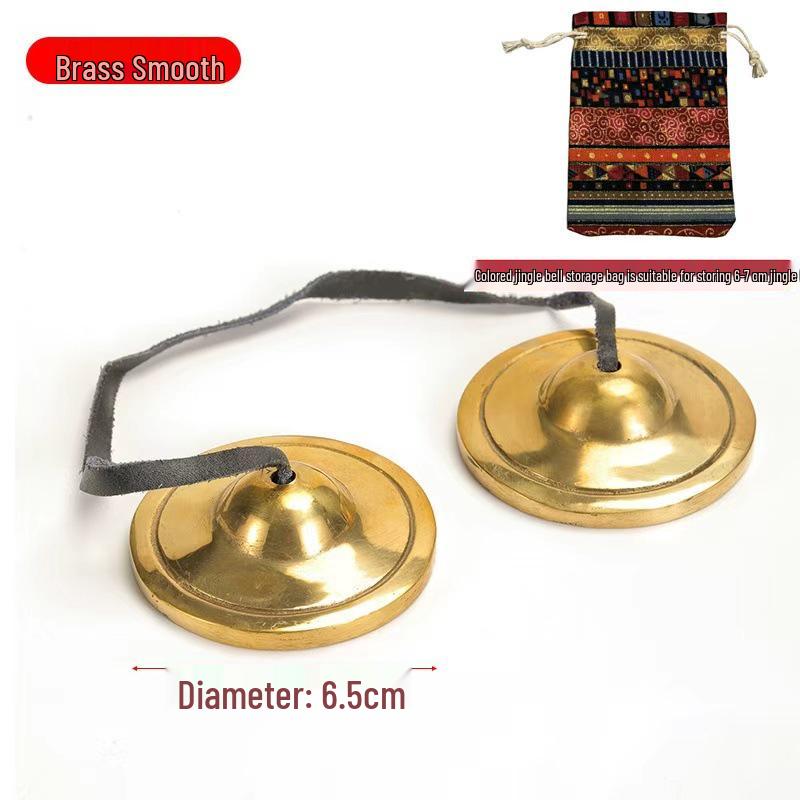 Nepalesiske Håndlavede Messing Cymbaler: Yoga Gong & Slagtøjsinstrument