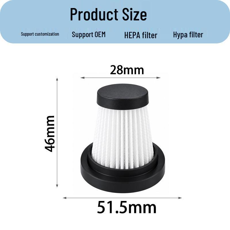 Wireless Handheld Car Vacuum Cleaner Accessory Set with HEPA Filter Screen and Universal Filter Element