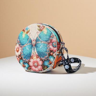 Hand- und Umhängetasche im Ethno-Stil, Mehrzwecktasche, Bestickte Tasche, Lässige doppelseitige Hanfu-Stofftasche