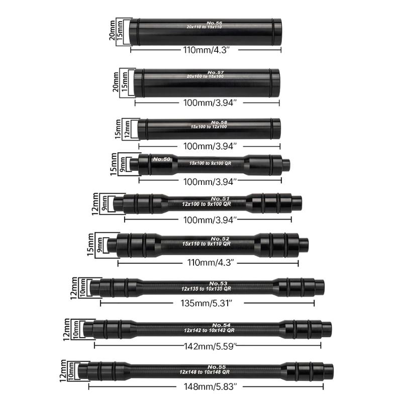 12/15mm Thru Axles Adapter Bike Thru Axles Bikes Hub Adapter Tubiform Shaft Adapter Wheel Fork Axles Front Axles To 9mm