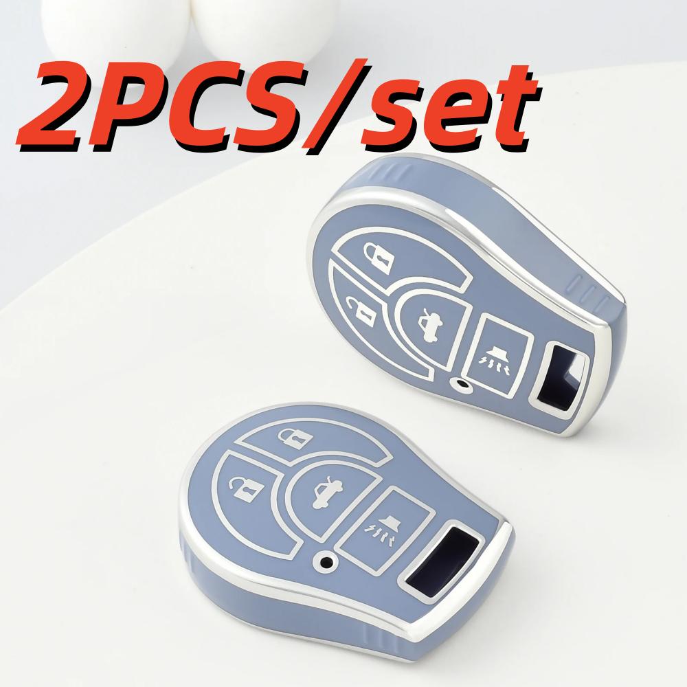 

2pcs Car Key Case Covers For Nissan Versa March Tiida Altima Armada Cube Juke Maxima Pathfinder Rogue Sentra