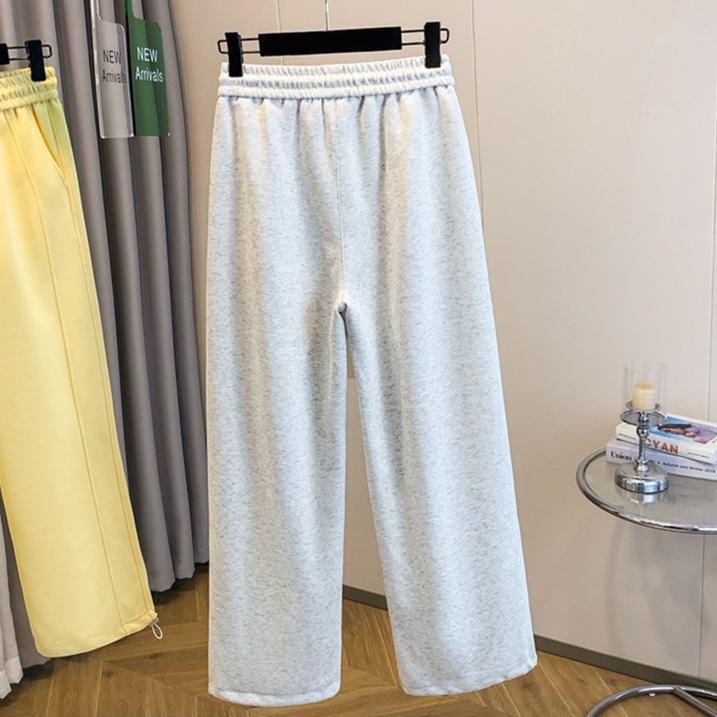 DIMANAF 2025 Plus Size Long Pants Belt Women Solid Harem Elastic Waist Casual Loose Pants New