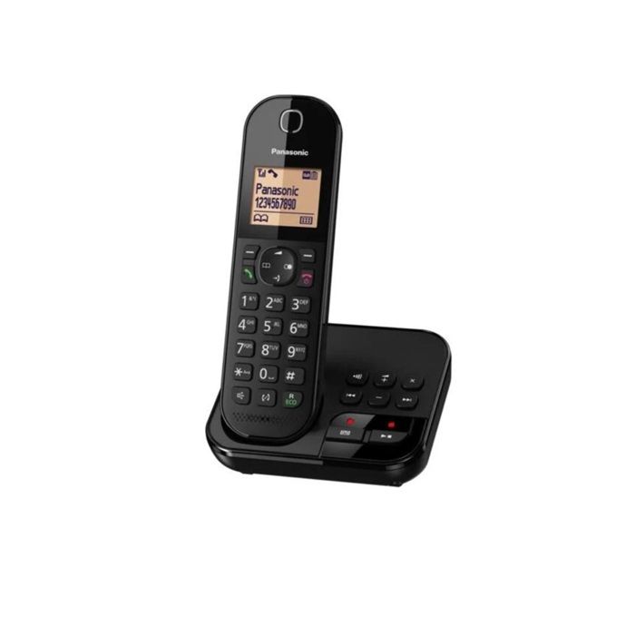 Panasonic KX-TGC420FRB Téléphone Numérique Sans Fil, Répondeur, Base, Combiné, Mains Libres, ID Appelant, Blocage d'Appels, Éco Plus