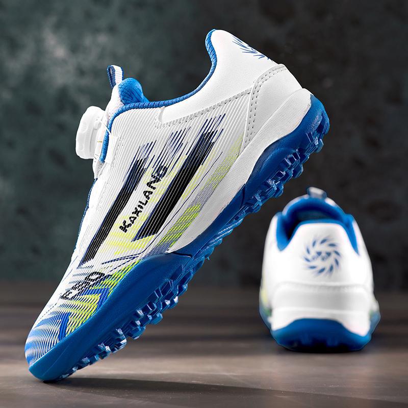 Children'S Football Shoes Training Shoes Tf Broken Nails Free Lace-Up Rotary Buckle Boys And Girls Primary School Boys' Sports Shoes