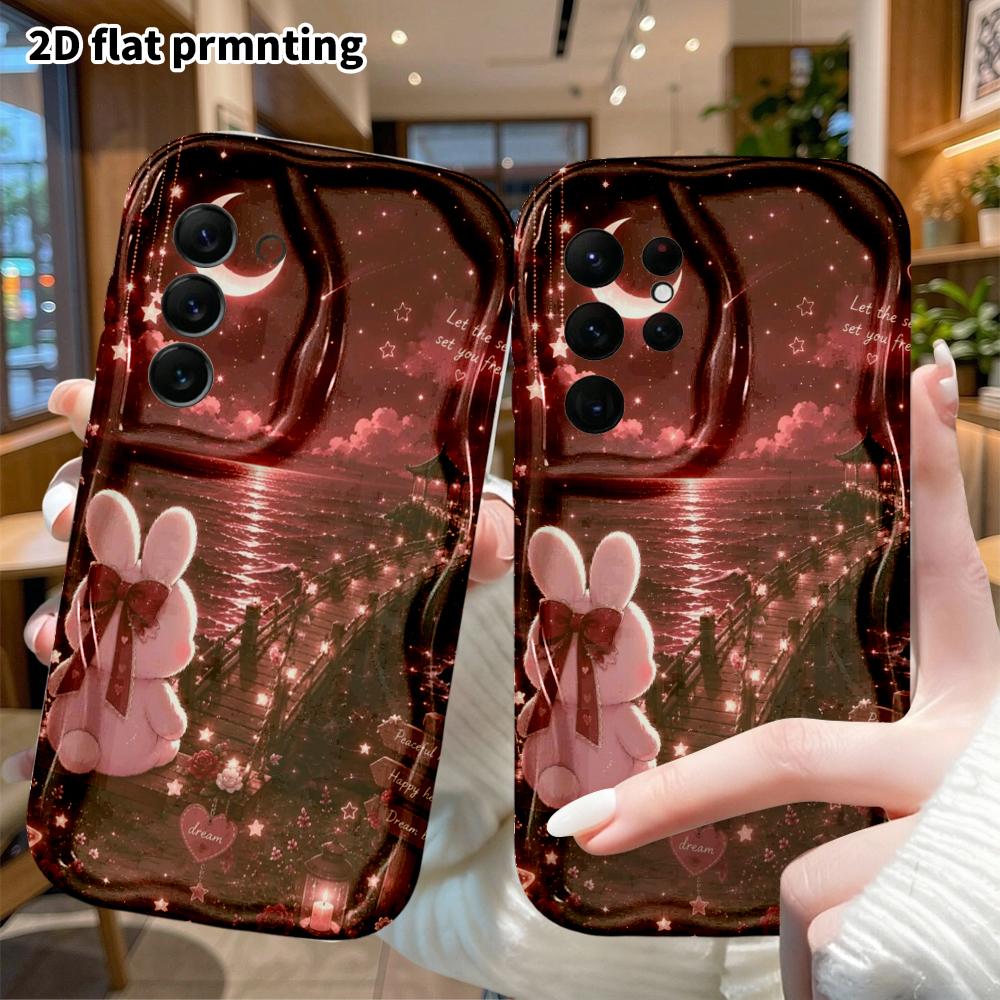 Phone case: 2D flat, suitable for Samsung Galaxy A34 A35 M05 M06 S20 S22 S21 FE Plus 5G protective case, dark romantic style, perfect Christmas and Ha